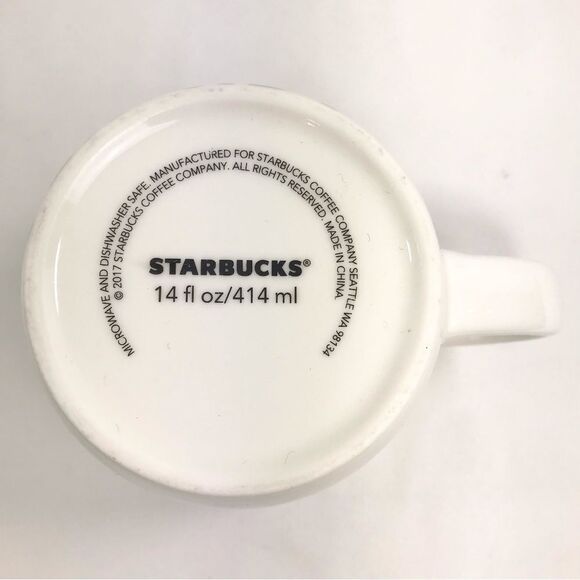 Starbucks 2017 White Green Mermaid Graphic 14 oz. Mug - Picture 7 of 11